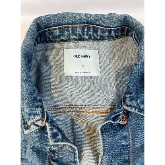 Old Navy Classic Medium Wash Denim Trucker Jacket Women's Size medium - Picture 9 of 9